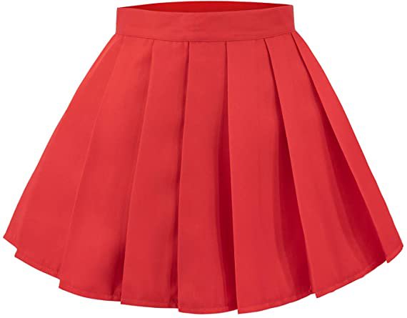 red pleated skirt - Google Search