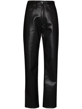 AGOLDE 90s Leather straight-leg Trousers - Farfetch