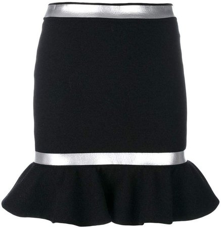 silver trim peplum skirt