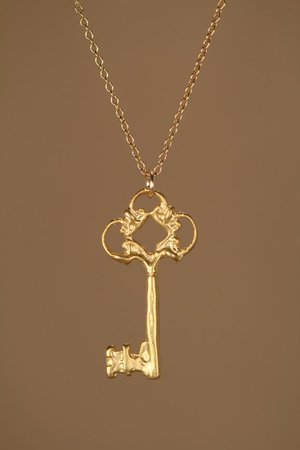 gold key necklace - Google Search
