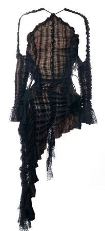 black chiffon dress - png cut by @iridescent