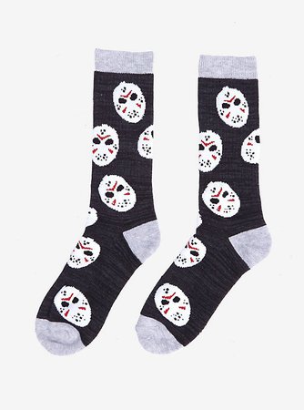 Friday The 13th Jason Mask Crew Socks