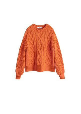 MANGO Contrasting knit sweater