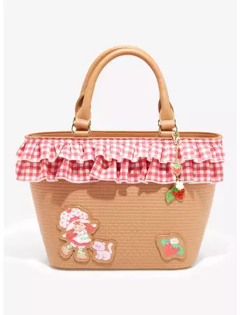 Strawberry Shortcake Gingham Basket Crossbody Bag | Hot Topic