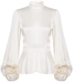 cream silk blouse