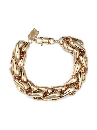 Lauren Rubinski 14K yellow gold chunky chain bracelet