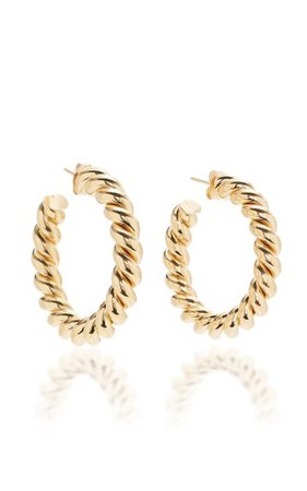 Small Gold-Plated Hoop Earrings By Isabel Lennse | Moda Operandi
