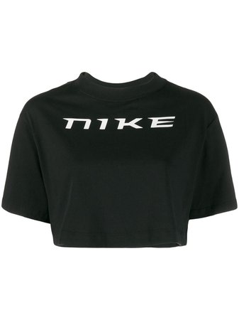 Nike Logo Print Cropped T-Shirt | Farfetch.com