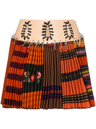 Chopova Lowena multi-print Kilt Skirt - Farfetch