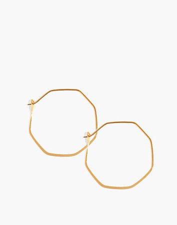 Melissa Joy Manning® 14k Gold Octagon Hoop Earrings