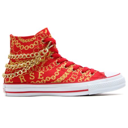 Red and gold converse