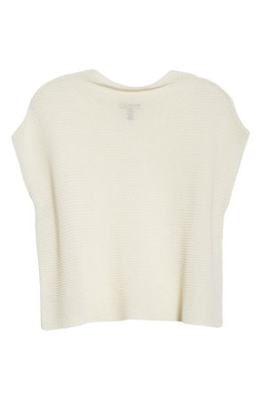 Eileen Fisher Funnel Neck Organic Cotton Boxy Sweater | Nordstrom