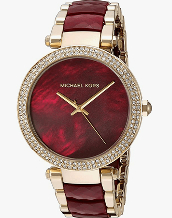 burgundy watch