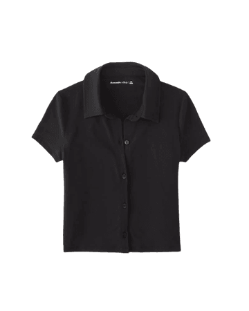 Abercrombie - Short-Sleeve Button-Up Polo