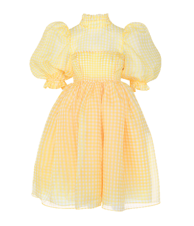 Selkie The Royal Puff Dress in Buttercream Gingham (Dei5 edit)