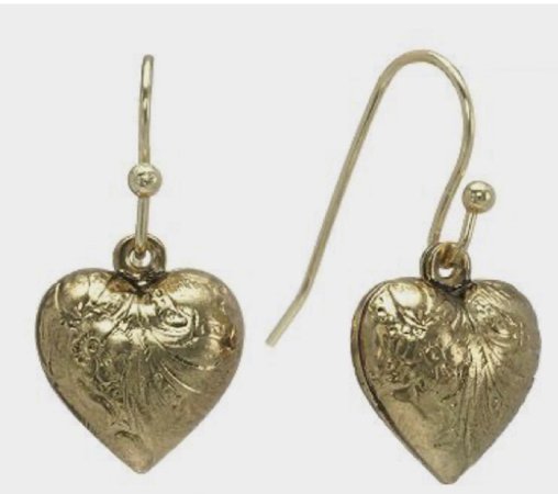 gold locket earrings
