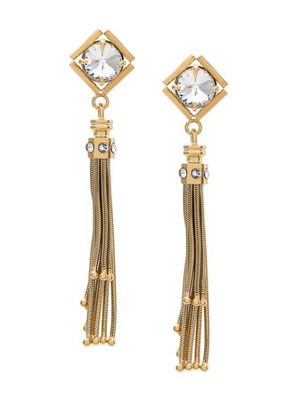 Prada Crystal Tassel Earrings | Farfetch.com