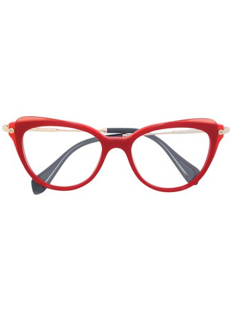Miu Miu Eyewear Cat Eye Glasses Ss18 | Farfetch.com