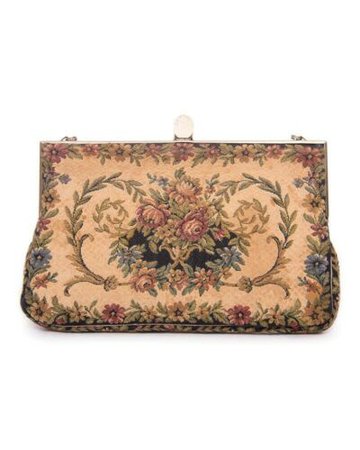 Prestige Vintage Tapestry 1930s evening bag/clutch/wallet on chain floral | eBay