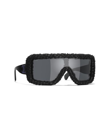 Shield Sunglasses Black eyewear | CHANEL