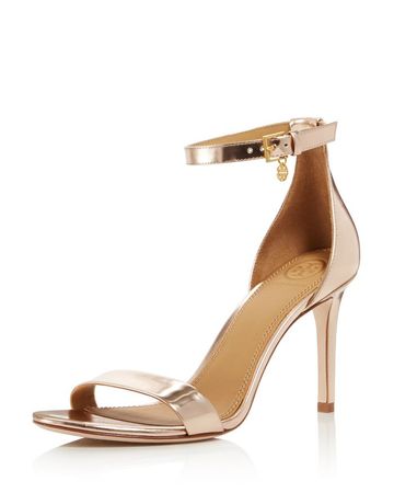 Tory Burch Women's Ellie Leather High-Heel Ankle Strap Sandals | Bloomingdale's