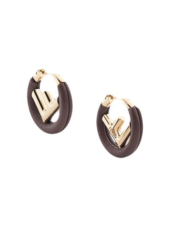 Fendi logo hoop earrings $490 - Buy AW19 Online - Fast Global Delivery, Price