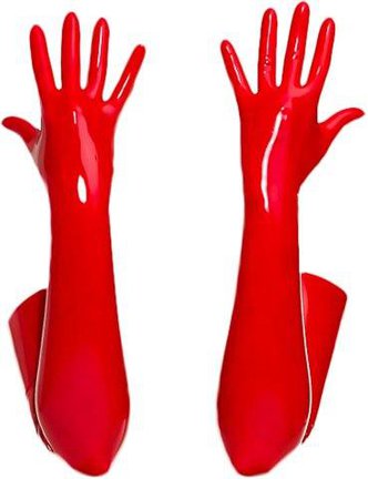 Red Latex Gloves 1