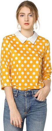 yellow polka dot shirt