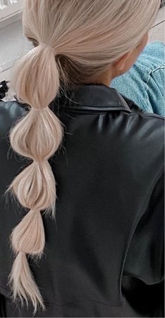 Bubble braid ponytail