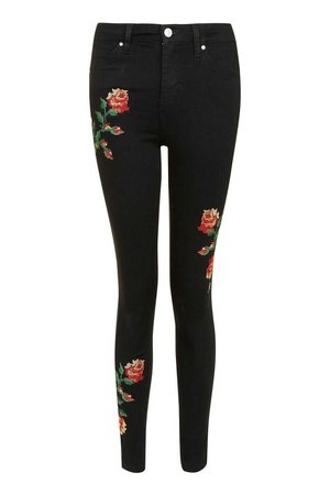 MOTO Embroidered Jamie Jeans - Topshop USA