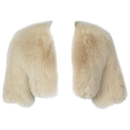 Monique Lhuillier Fox Fur Cropped Bolero Jacket For Sale at 1stdibs