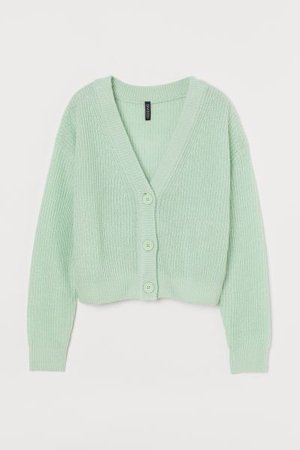 Cropped cardigan - Mint green - Ladies | H&M GB