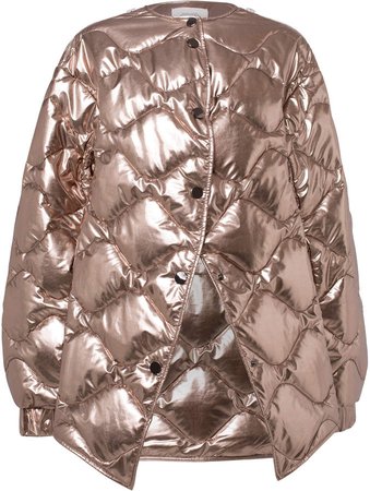 Dorothee Schumacher Mirror Shine Metallic Shell Coat