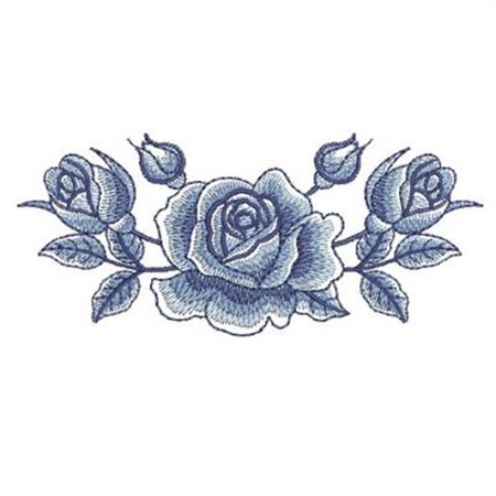 blue rose embroidery - Google Search
