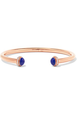 Piaget | Possession 18-karat rose gold, lapis lazuli and diamond cuff | NET-A-PORTER.COM