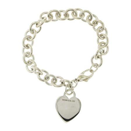 Tiffany silver heart bracelet