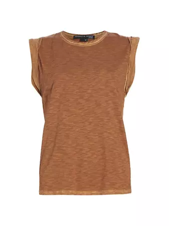 Shop Veronica Beard Dree Burnout Muscle T-Shirt | Saks Fifth Avenue