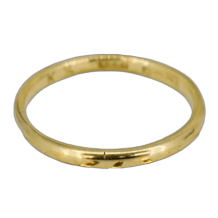 1920s Vintage Plain Wedding Band 18ct 18K Yellow Gold Ring - 2.5g