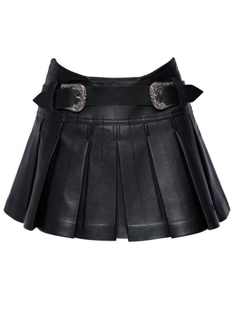 Leather black skirt cr.pinterest