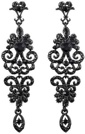Amazon.com: mecresh Gold/Silver Rhinestone Chandelier Wedding Bridal Dangle Earrings: Clothing, Shoes & Jewelry