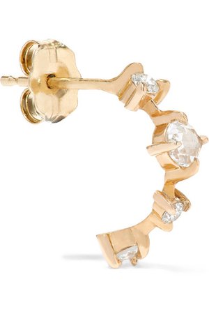 Catbird | Snow Queen 14-karat gold diamond hoop earring | NET-A-PORTER.COM
