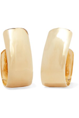 Jennifer Fisher | Small Bolden gold-plated hoop earrings | NET-A-PORTER.COM
