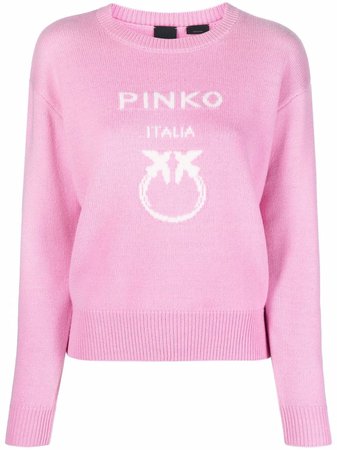 PINKO intarsia-knit Wool Jumper - Farfetch