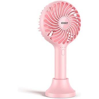 Amazon.com: YIHUNION Mini Handheld Fan Portable, USB Rechargeable Battery Powered Fan with Base, 4 Modes for Home Office Bedroom and Outdoor travel(Green)