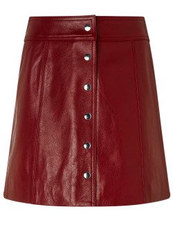 Étoile Isabel Marant Kais Red Leather Mini Skirt