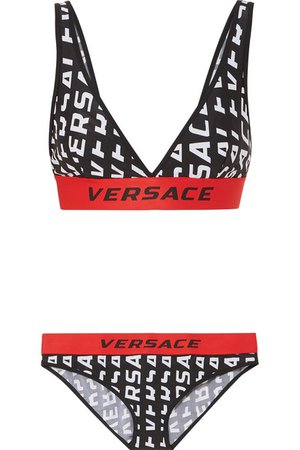 Versace | Printed triangle bikini | NET-A-PORTER.COM