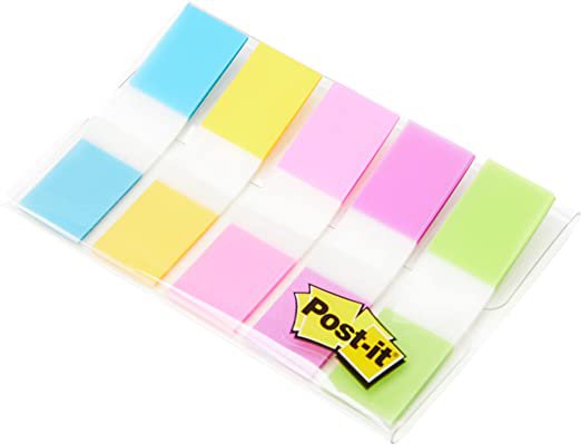 Post-it Flags, .5" x 1.7", 100 Flags with Dispenser, Assorted Colours : Amazon.ca: Office Products
