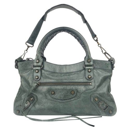Balenciaga bag city purse green