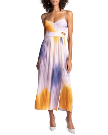 A.L.C. Sienna Pleated Midi Dress | Neiman Marcus