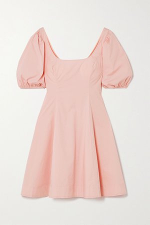 Pink Laelia stretch-cotton poplin mini dress | STAUD | NET-A-PORTER